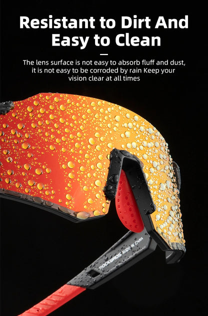 ROCKBROS Cycling Glasses — Photochromic & Polarized Bike Sunglasses for MTB, Road & Outdoor Sports