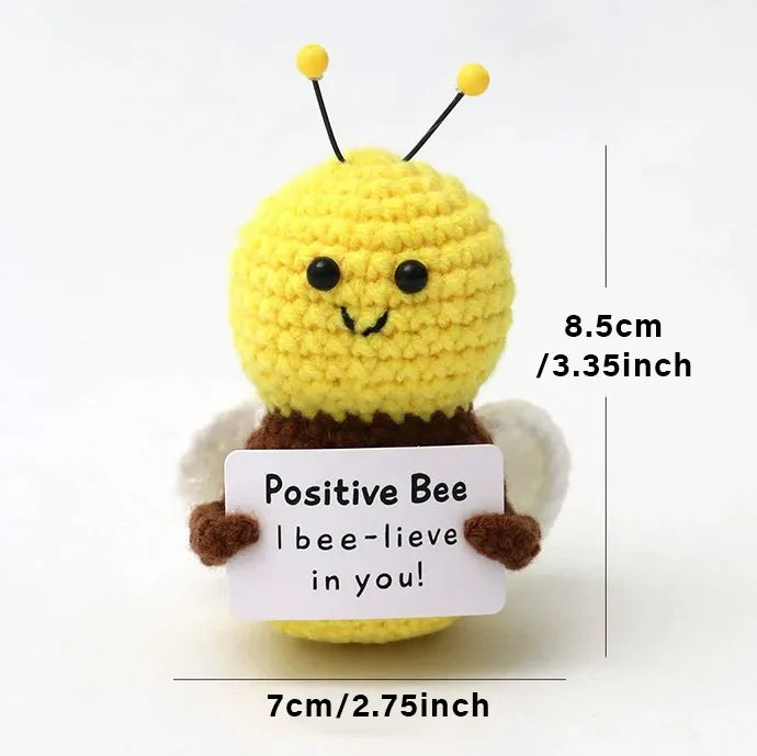 Positive Energy Crochet Doll — Handmade Knitted Plush Potato, Plant, Avocado, Bee & Animal Pocket Hug Emotional Support Gift