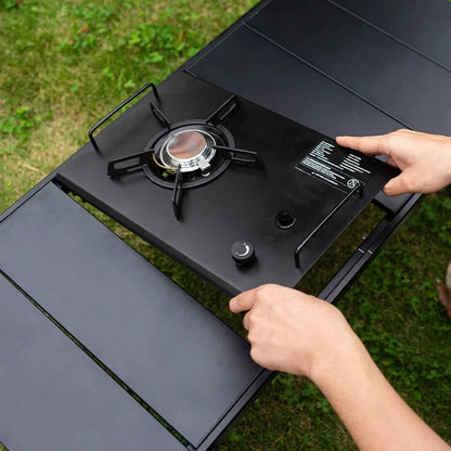 Newest Folding IGT Table – Lightweight Portable Roll-Up Table with Adjustable Legs for BBQ, Desktop Burner & Backpacking