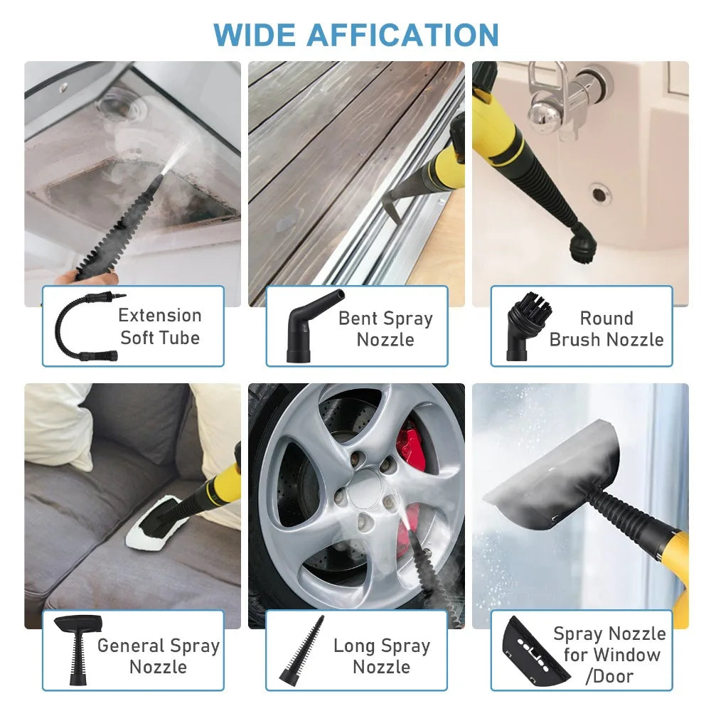 Handheld High-Temperature Steam Cleaner - Kitchen Range Hood, Bathroom & Car Cleaning Tool