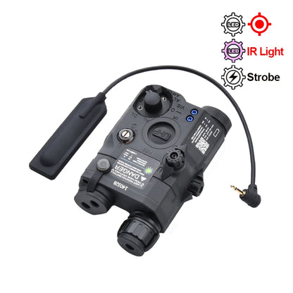 PEQ-15 Tactical SureFire M600C/M300A Flashlight — AR15 Airsoft Dual Control Switch with Red/Green/Blue Laser, Hunting Accessory