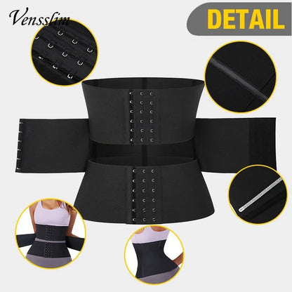 Vensslim XS-3XL Women’s Waist Trainer Belt – 3-Segment Underbust Tummy Cincher Corset Shapewear for Hourglass Slimming