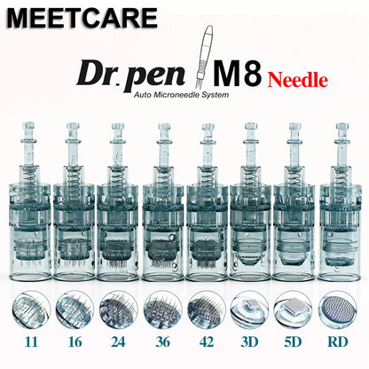 M8 Dr Pen Cartridge Needles – Bayonet Micro Replacement Tips for Derma Microneedling Pen 11/16/36/42 Pin 3D/5D Skin Care Treatment Needles