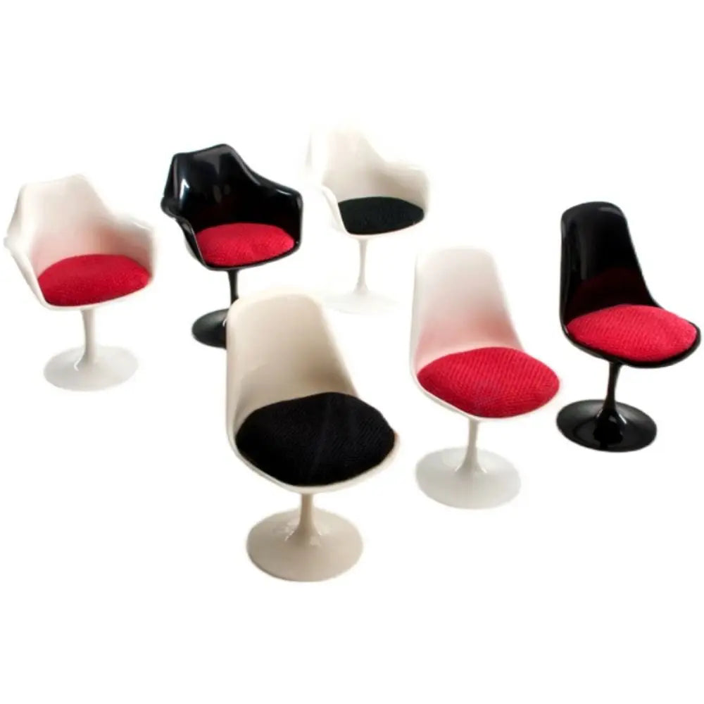 1/6 Scale Doll Round Legged Chair – Miniature Rotating Leisure Chair for Dollhouse & Photo Props