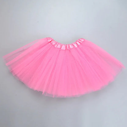 Girls’ Tulle Tutu Skirt – 3-Layer Ballet Mini Skirt for Dance, Birthday Party, Princess Dress 2-8Y