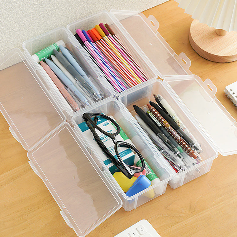 Transparent Pencil Case Box | PP Material Stationery Storage Pouch for School Supplies