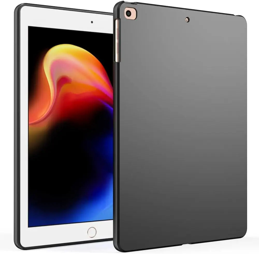 Black Silicone iPad Case - Flexible Soft TPU Protective Cover for iPad Air, Mini, 5th–10th Gen and Pro 11/12.9-Inch