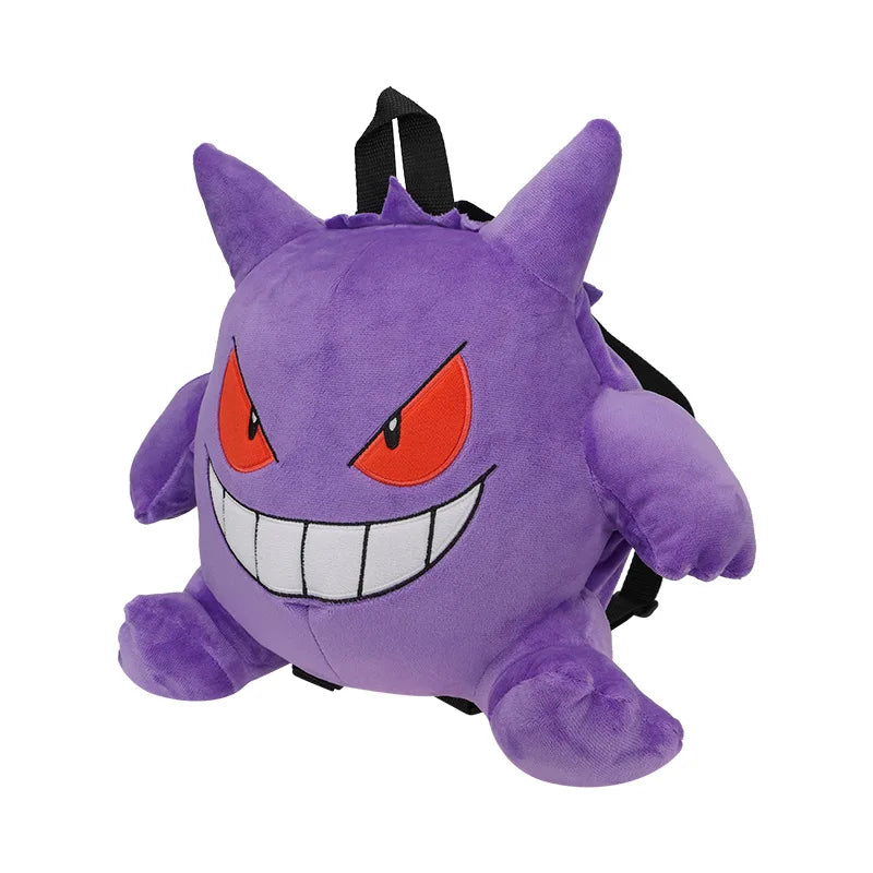 New Pokémon Gengar Plush Backpack — Style Eevee & Snorlax Schoolbag, Cosplay Bag & Xmas Gift