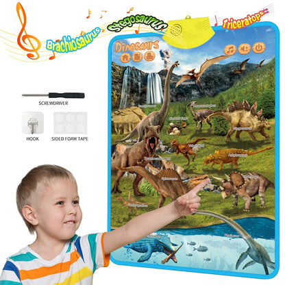 Electronic English Alphabet Wall Chart – Talking ABCs, 123s & Music Poster, Educational Learning Toy for Toddlers & Kids