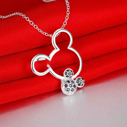 925 Sterling Silver Zircon Pendant Necklace - Elegant Women’s Jewelry Gift For Student Girlfriend And Wedding