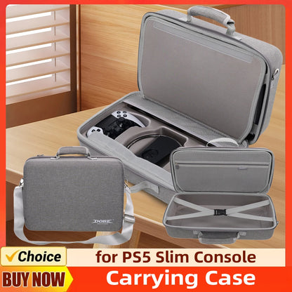 Protective Carrying Case for PS5 Slim – Storage Bag for Console, Controllers & Accessories for PlayStation 5 Slim