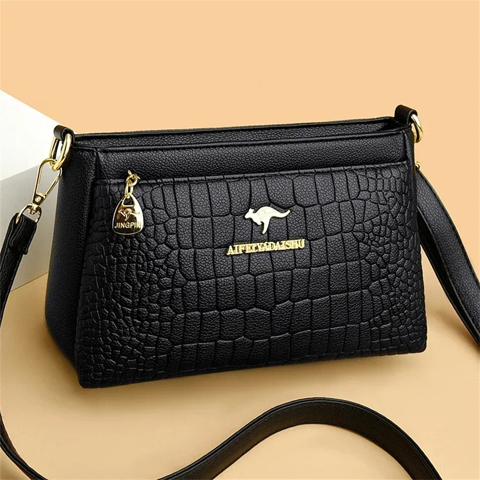 Luxury Women’s Leather Handbag – Large Capacity Shoulder & Crossbody Designer Bag