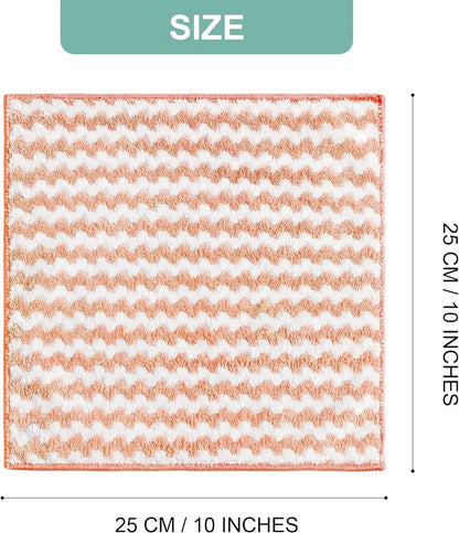 Microfiber Velvet Cleaning Cloth – Thickened, High-Absorbent Dishcloths for Kitchen, Washing & Household Wiping
