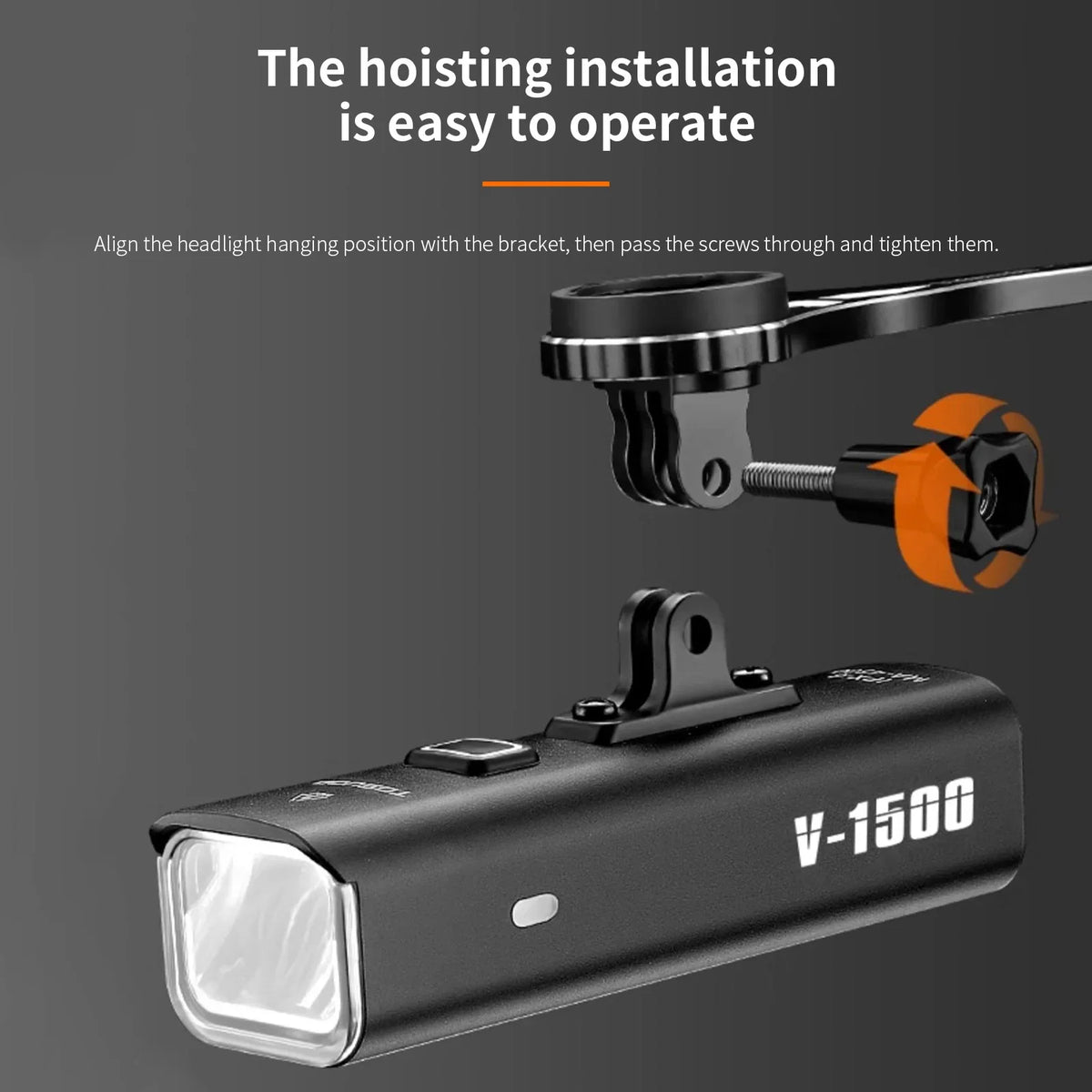 TOSUOD 1500-Lumen Bicycle Front Light - 4800mAh USB Rechargeable Splash-Resistant Cycling Lamp