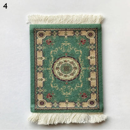 38cm Round Braided Tableware Mat – Washable, Anti-Slip, Heat-Resistant Dining Placemat and Drink Coaster for Home Decor