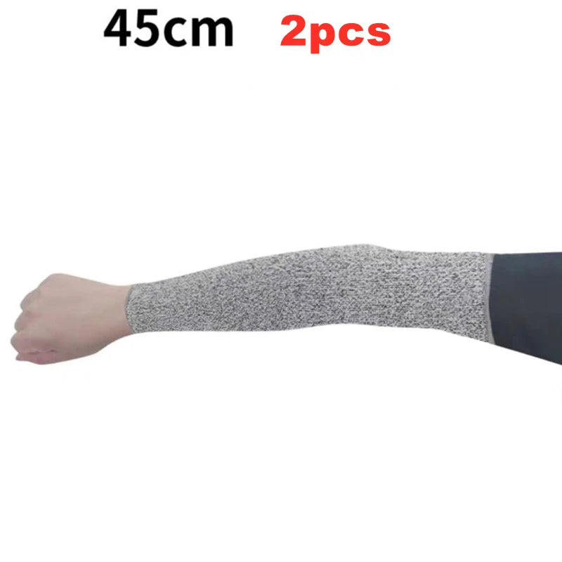Level 5 HPPE Cut-Resistant Arm Sleeves - Anti-Puncture Protective Work Sleeves for Hand & Arm Safety
