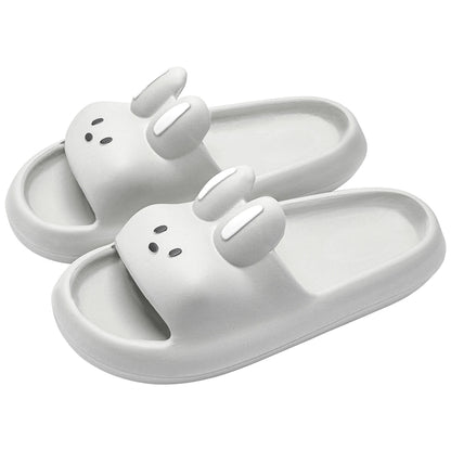 Pillow Rabbit Slippers for Women & Men – Comfy House Slides & Shower Sandals with Cushioned Thick Sole