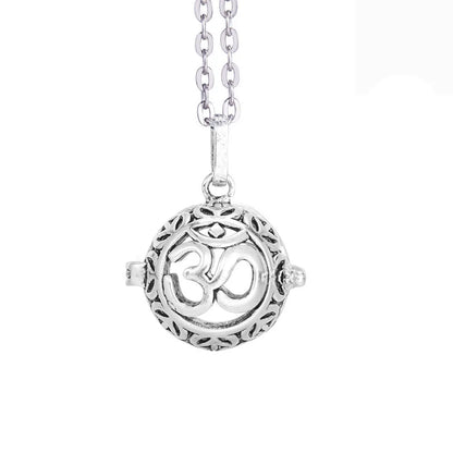 Vintage Mexico Angel Ball Chime Necklace – Antique Locket Aromatherapy Essential Oil Diffuser