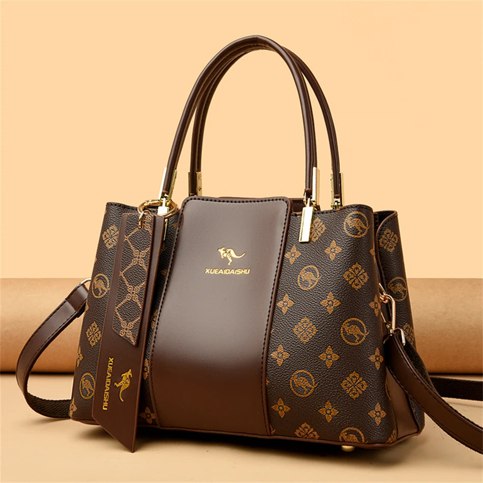 Luxury Women’s Leather Handbag – Large Capacity Shoulder & Crossbody Designer Bag