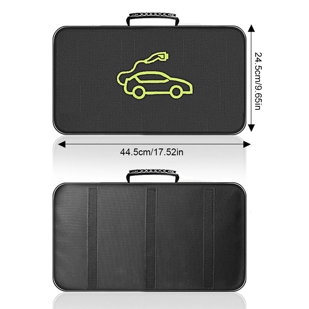 Waterproof Electric Car Charger Storage Bag – Fire Retardant EV Charging Cable & Socket Carry Case
