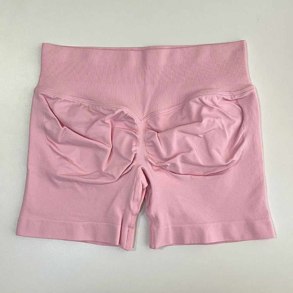 Women’s Impact Seamless Yoga Shorts — Scrunch Bum Low Waist Butt-Lifting Gym & Running Workout Leggings
