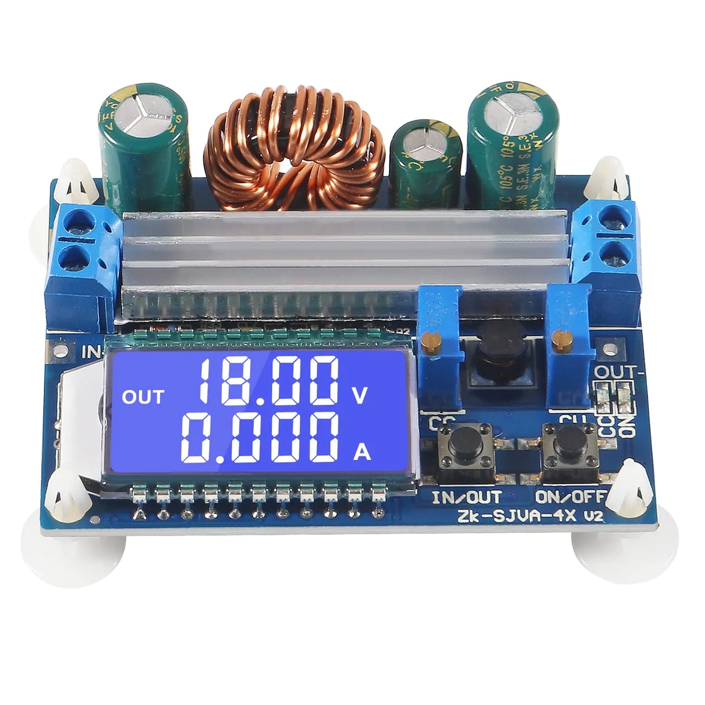DC-DC Buck Boost Converter Module - Adjustable 5.5-30V Voltage Regulator with LCD Digital Display