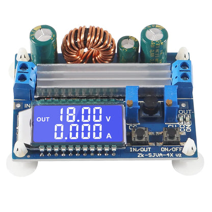 DC-DC Buck Boost Converter Module - Adjustable 5.5-30V Voltage Regulator with LCD Digital Display