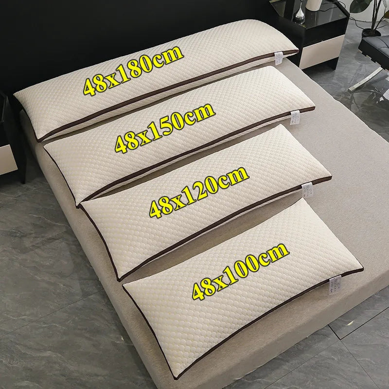 3D Massage Body Pillow – Long Soft Sleeping Cushion for Home, Bed & Neck Support Travesseiro