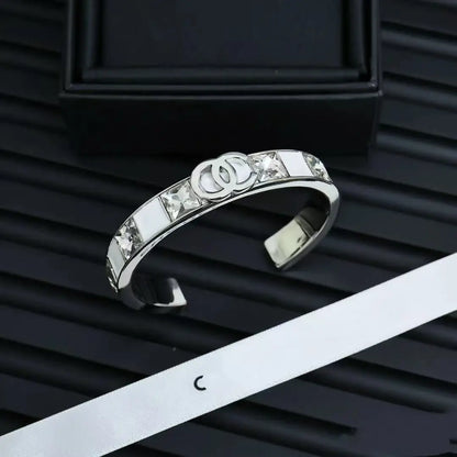 Gold Enamel Hollow Narrow Bracelet & Colorful Earrings Set — Classic Fashion, Lightweight Alloy Jewelry with Luxury Look