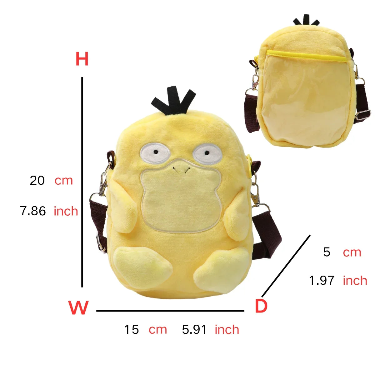 Pokémon Plush Backpack — Gengar, Mimikyu, Eevee, Snorlax, Charmander, Charizard, Mew, Rowlet Stuffed Toy Shoulder Bag for Kids & Gifts
