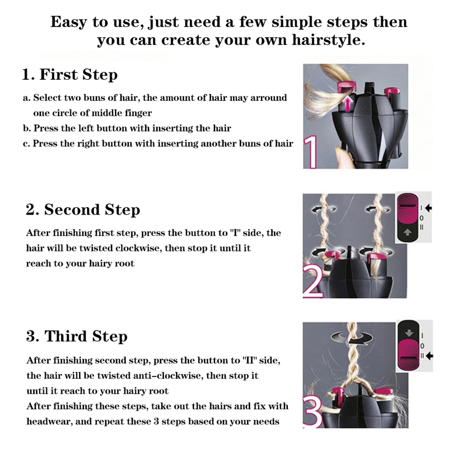 Effortless Hair Braiding with Electric Hair Braider - Automatic Twist Braiding Machine for Quick and Stylish Hair Braids, a Must-Have Hair Styling Tool