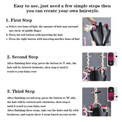 Effortless Hair Braiding with Electric Hair Braider - Automatic Twist Braiding Machine for Quick and Stylish Hair Braids, a Must-Have Hair Styling Tool