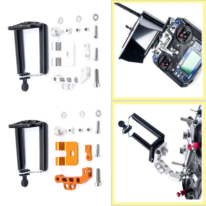 Monitor Phone Holder Clip Mount for FlySky FS-i6 / i6S RC Transmitter — Remote Controller & Drone Support Bracket