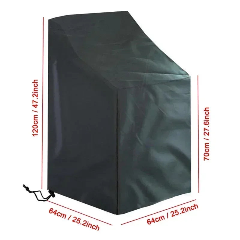 Stacked Chair Dust Cover — Waterproof, Dustproof Outdoor Garden Furniture Protector & Storage Bag