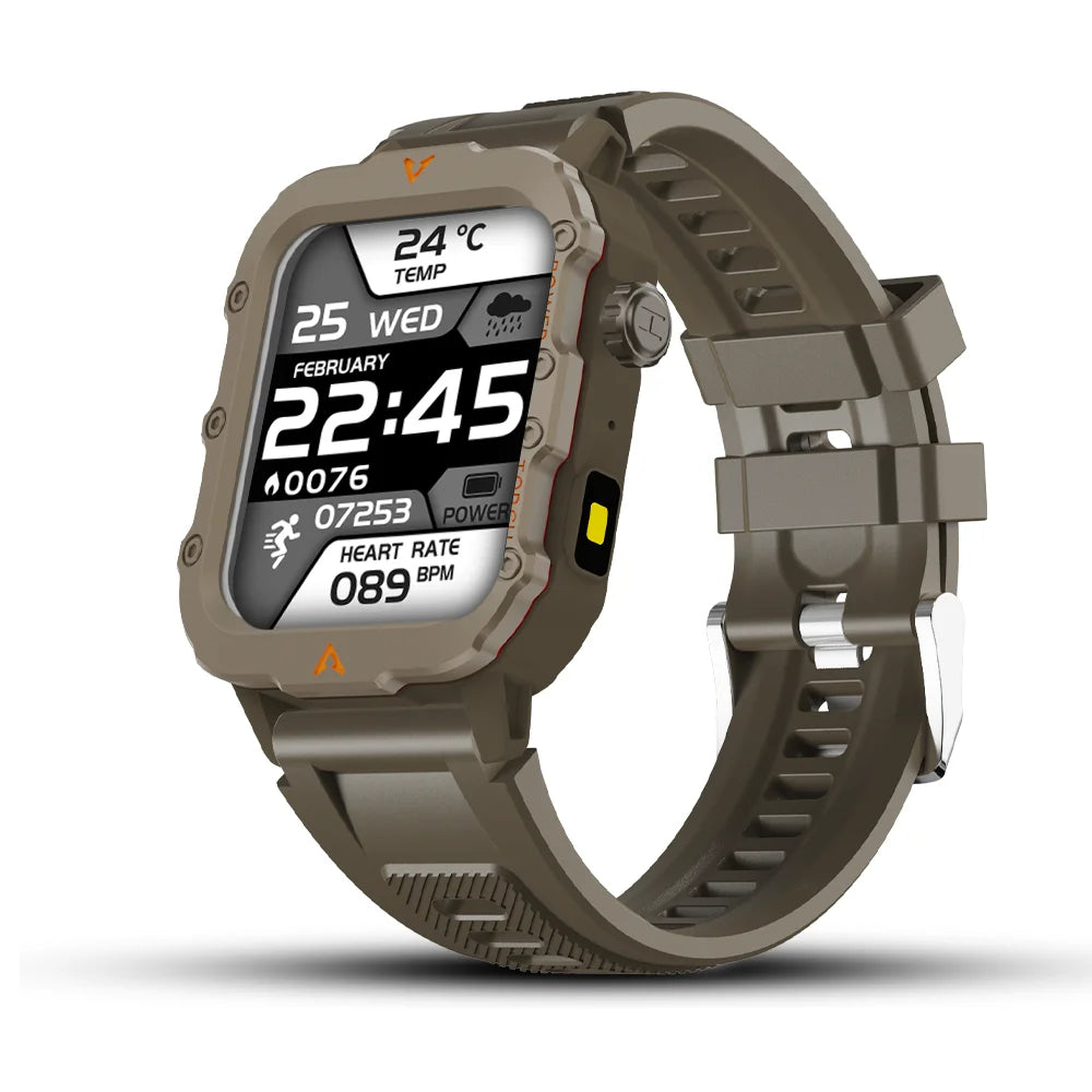 LAXASFIT Men’s Sports Smart Watch – 1.71" Screen, Blood Oxygen, Bluetooth Call, LED Flashlight, Multi-Sport Outdoor Watch