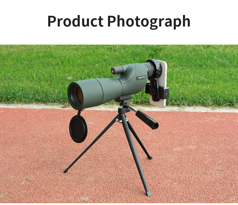 25–75x60 Zoom Spotting Scope – ED Lens Bak4 Prism Monocular Telescope for Bird Watching & Camping