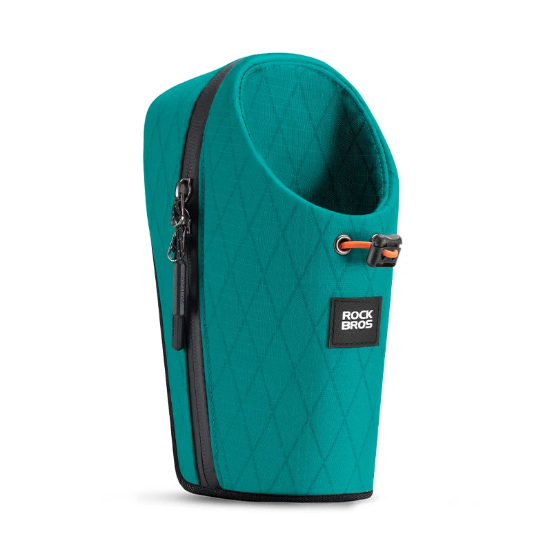 ROCKBROS Folding Bike Water Bottle Bag - Front Frame Storage Bag for Bicycles, Brompton Bikes & Electric Scooters