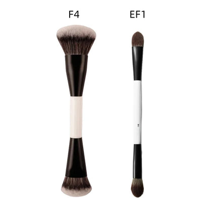 F4 Dual-Ended Makeup Brush – Foundation, Powder, Blush, Contour & Eyeshadow Concealer Brush