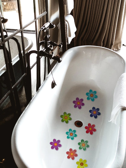 10pcs Cartoon Pattern Anti-Slip Bathroom Stickers – Self-Adhesive EPDM Mat for Bathtub, Stairs & Kids Room