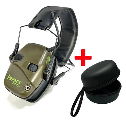 Earmuffs Active Noise-Reduction Headphones — Electronic Hearing Protection for Shooting & Hunting with Carry Case