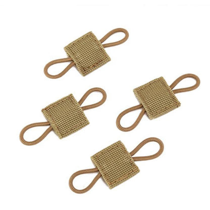 4/10Pcs MOLLE Elastic Retainer Straps - Tactical Webbing Attachment Buckles for Antenna, Flashlight & Gear Organization