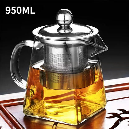 Glass Teapot with Infuser Tea Set - Kettle Maker Jug for Home, Kitchen, Dining & Bar Teaware