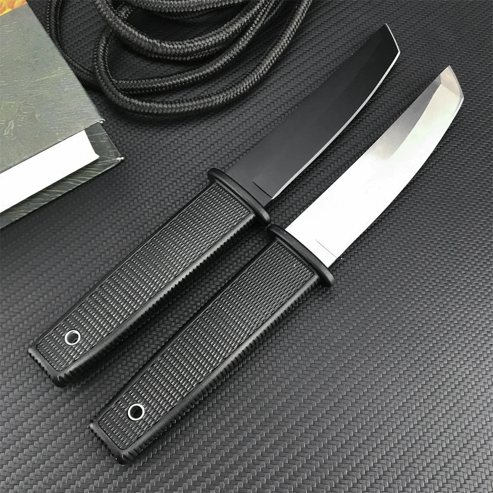CS KOBUN Tactical Fixed Blade Knife – 8Cr13Mov Tanto Blade for Outdoor, Survival, Hunting & Self-Defense