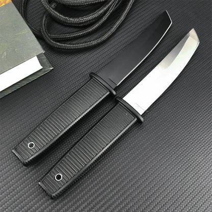 CS KOBUN Tactical Fixed Blade Knife – 8Cr13Mov Tanto Blade for Outdoor, Survival, Hunting & Self-Defense
