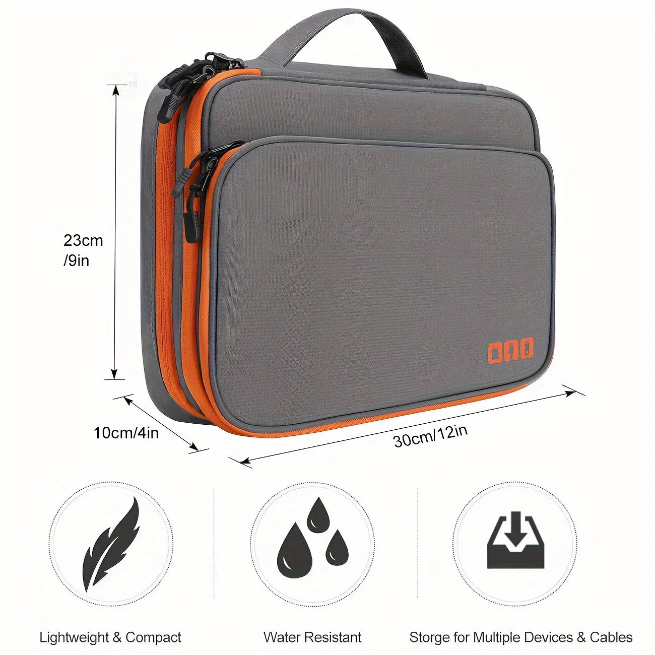 Multi-Layer Cable Storage Bag - Portable Travel Organizer Case for Chargers & Electronic Accessories