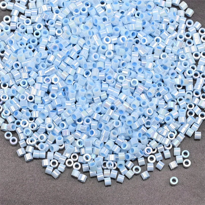 1000Pcs 1.6x1.3mm Japan Glass Seed Beads 11/0 – Cylindrical Loose Beads for DIY Statement Jewelry Making (5g Pack)