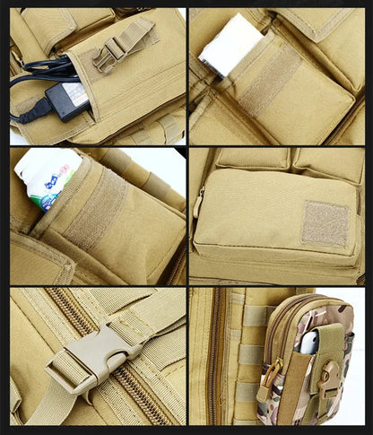 New Tactical Molle Backpack – Nylon Messenger Shoulder Bag, Laptop Briefcase, Outdoor