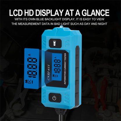 12V Automotive Circuit Tester - 0.01–19.99A Fuse Current Diagnostic & Electrical Repair Tool