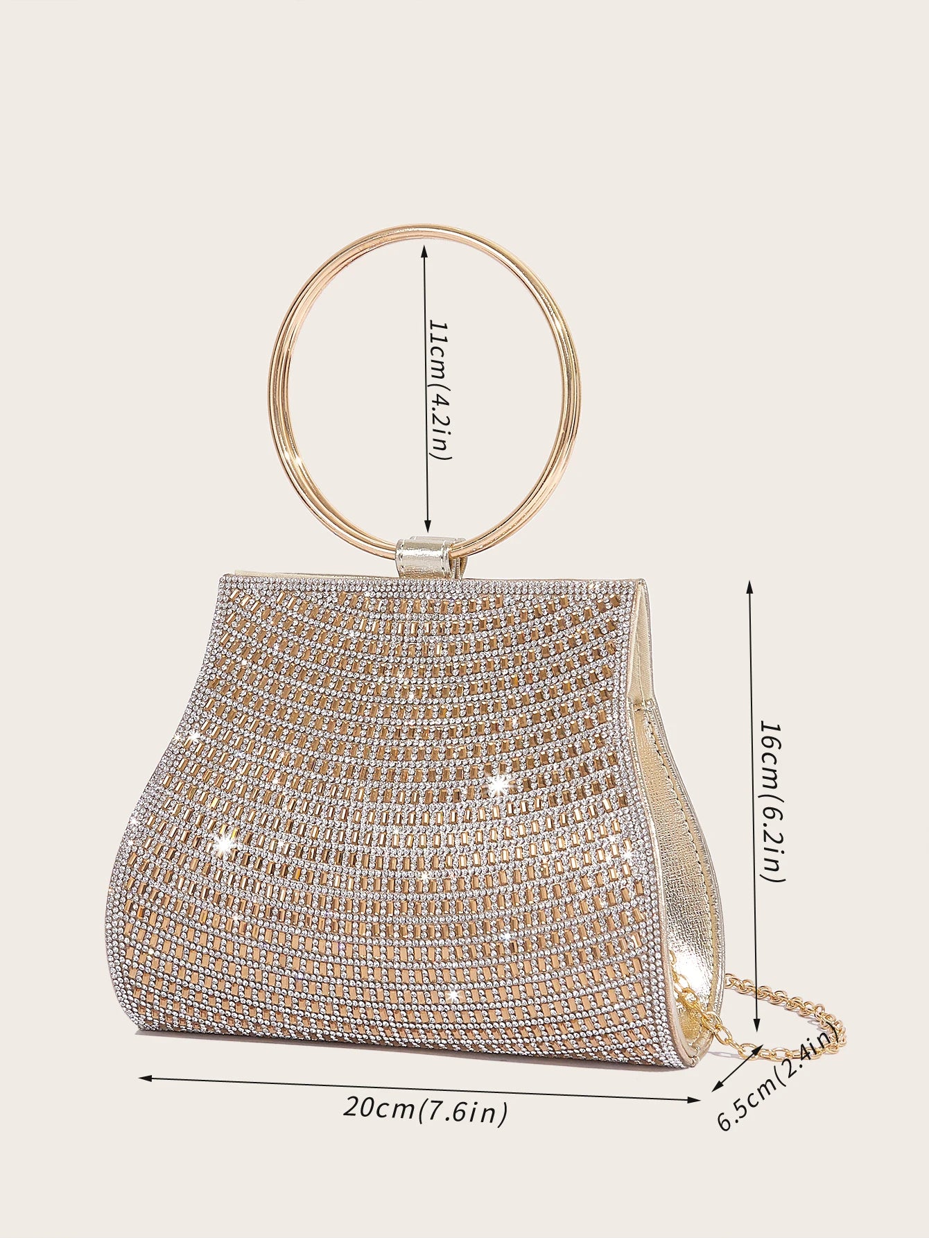 Women’s Rhinestone Diamond Evening Bag – Bridal Clutch Purse for Party, Wedding & Special Occasions