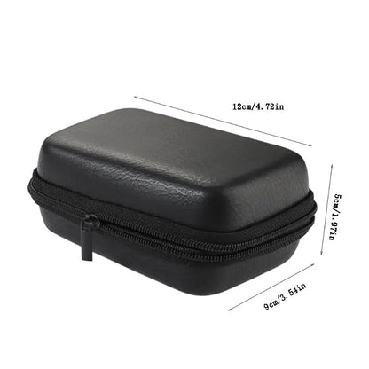 Leather Headphone Protective Cover – Dust-Proof Earphones Storage Case, Zipper Bag for Spare Parts